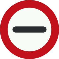 Nederlands verkeersbord: Entry not allowed / forbidden (checkpoint)
